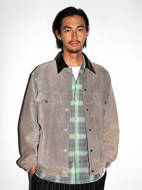 SUEDE LEATHER TRUCKER JACKET-WACKO MARIA(ワコマリア )のことなら富山県砺波市のSwanDive(スワンダイブ)です。