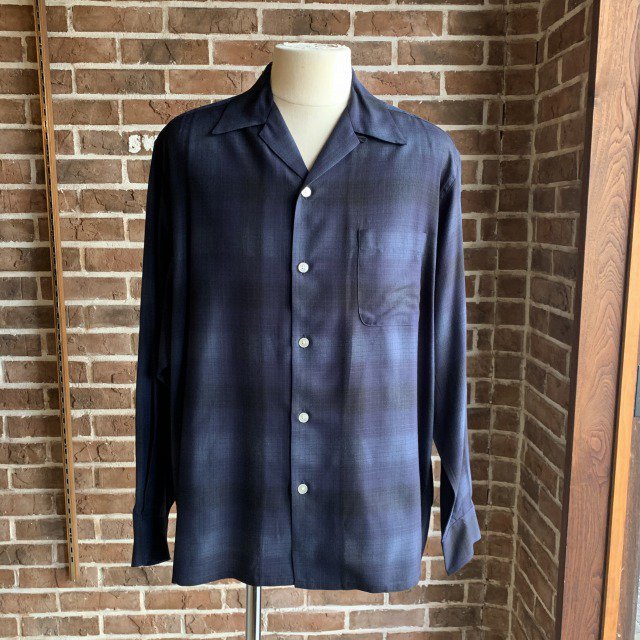 OMBRE CHECK OPEN COLLAR SHIRT -WACKO MARIA(ワコマリア)のことなら富山県砺波市のSwanDiveです。