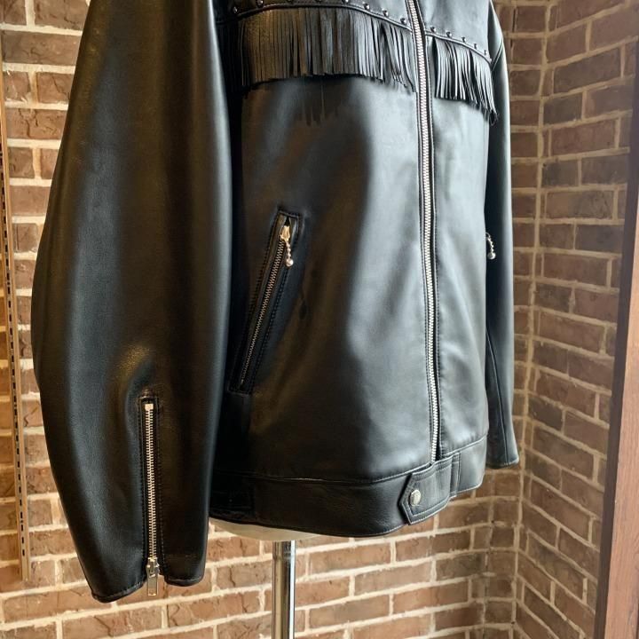 WOLF'S HEAD / SINGLE RIDERS LEATHER JACKET-WACKO MARIA