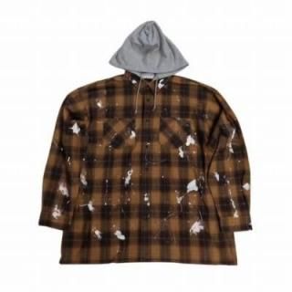 <img class='new_mark_img1' src='https://img.shop-pro.jp/img/new/icons50.gif' style='border:none;display:inline;margin:0px;padding:0px;width:auto;' />TEENAGE HOODED FLANNEL SHIRT / BROWN