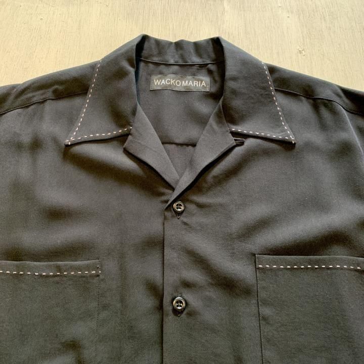 トップス WACKO MARIA 50'S OPEN COLLAR SHIRT WACKO MARIA/50'S OPEN COLLAR SHIRT（GRAY）［50'Sオープン