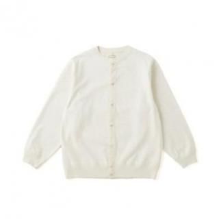 OPEN FRONT TUBE CARDY / RAW WHITE