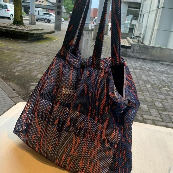 LEOPARD MESH SHOULDER BAG ワコマリア トートバッグ WACKO MARIA/SPEAK EASY / LEOPARD MESH TOTE BAG（BLUE