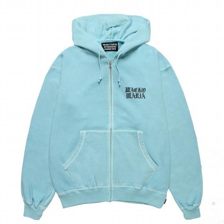 DEATH ROW RECORDS / GARMENT DYED ZIP HOODED SWEAT SHIRT