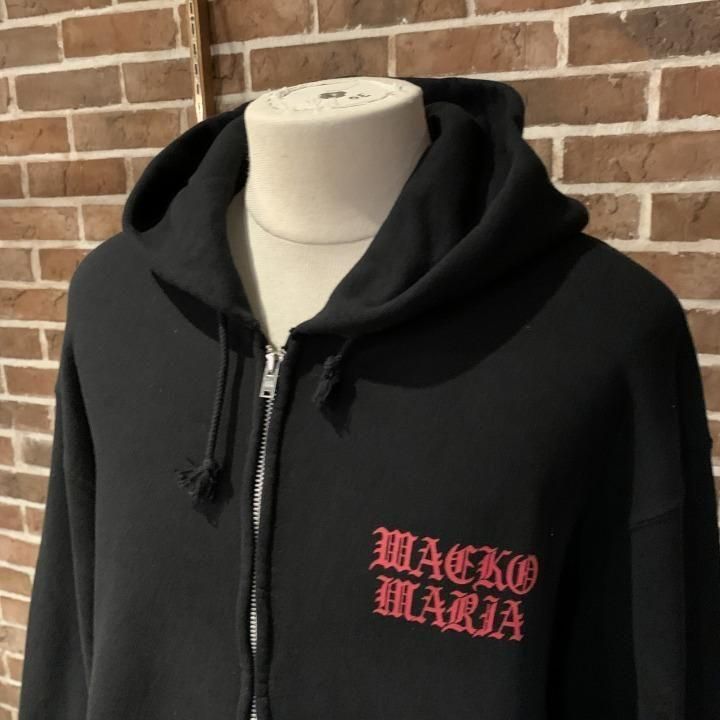 XL黒【WACKOMARIA】RD SWEAT／新品タグ付／送料込 DEATH ROW RECORDS / GARMENT DYED ZIP HOODED SWEAT SHIRT-WACKO
