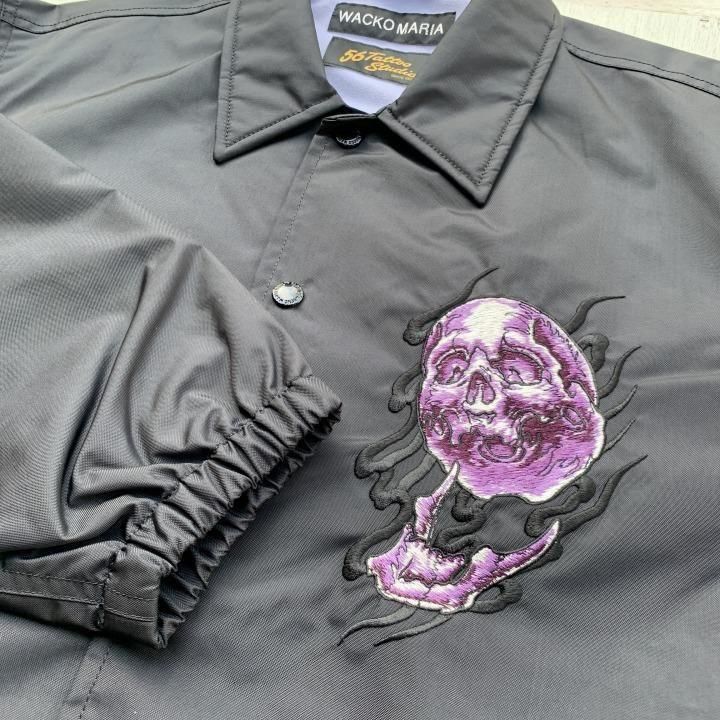 サブサエティー コーチジャケット　ワコマリア ルードギャラリー ポークチョップ 56 TATTOO STUDIO / COACH JACKET【BLACK】｜WACKO MARIA｜MELTING POT