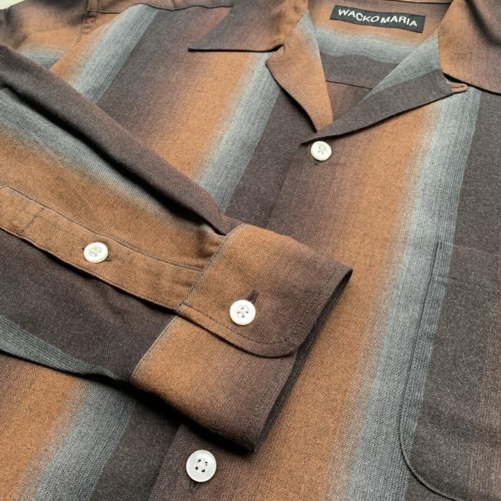 美品✨ワコマリア / STRIPED BORDER Tシャツ OMBRE STRIPE OPEN COLLAR SHIRT -WACKO MARIA(ワコマリア)のことなら