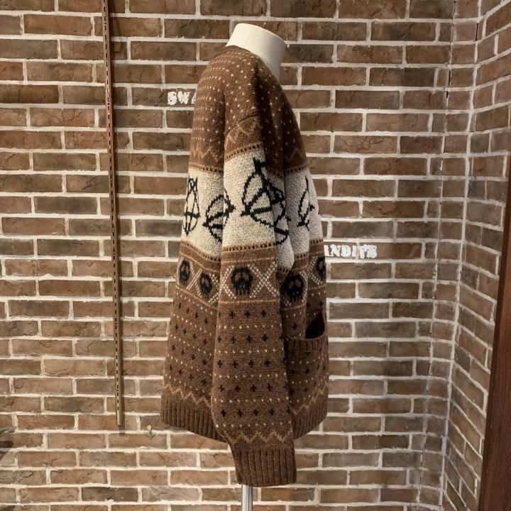 【極美品】SYUMAN×PLATEAU Cigarette Cardigan 伊勢丹新宿店別注 WITH A NECK CARDIGAN ST