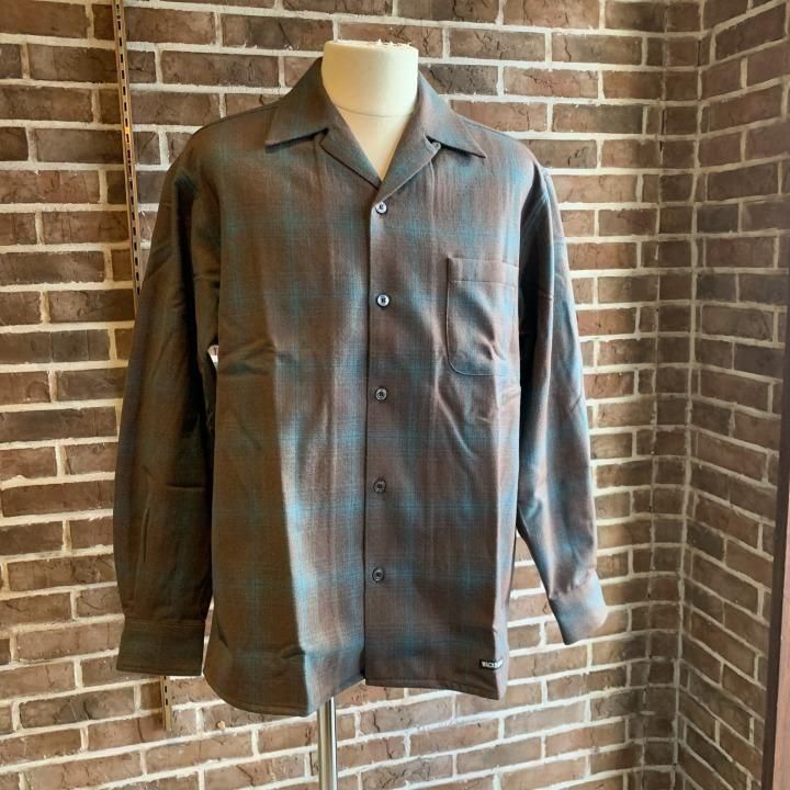 PENDLETON WOOL OMBRE CHECK OPEN COLLAR SHIRT-WACKO MARIA