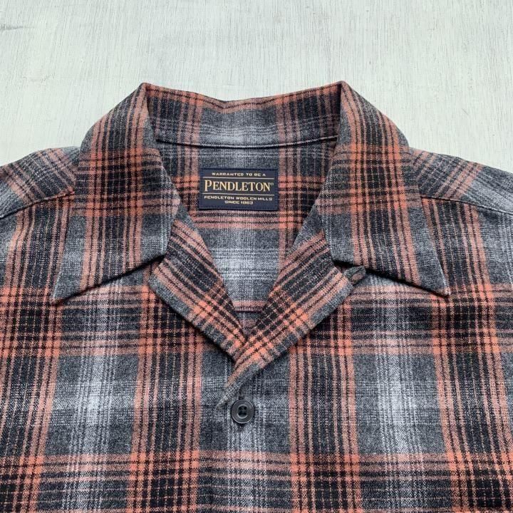 PENDLETON WOOL OMBRE CHECK OPEN COLLAR SHIRT-WACKO MARIA