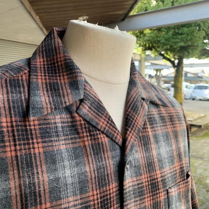 トップス wackomaria PENDLETON OMBRE CHECK SHIRT PENDOLTON / WOOL OMBRE CHECK OPEN COLLAR SHIRT (TYPE-1