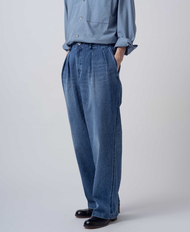 CURLY】INDIGO 2TUCK WIDE EZ SLACKS “ANTIQUE” - セレクトショップ 