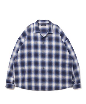 <img class='new_mark_img1' src='https://img.shop-pro.jp/img/new/icons48.gif' style='border:none;display:inline;margin:0px;padding:0px;width:auto;' />【ROTTWEILER】OPEN COLLAR OMBRE CHECK SHIRT/ブルー