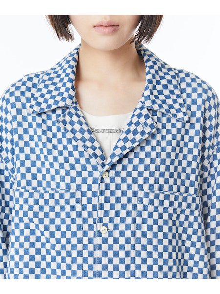 KURO】INDIGO CHECKER PATTERN SHIRTS/ライトインディゴ - セレクト 