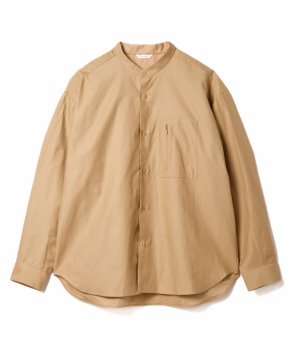<img class='new_mark_img1' src='https://img.shop-pro.jp/img/new/icons20.gif' style='border:none;display:inline;margin:0px;padding:0px;width:auto;' />【SANDINISTA】Cotton Linen Band Collar Shirt/ベージュ(30%OFF)