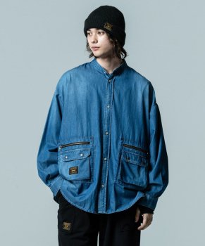 <img class='new_mark_img1' src='https://img.shop-pro.jp/img/new/icons48.gif' style='border:none;display:inline;margin:0px;padding:0px;width:auto;' />【glamb】Stand Collar Denim SH/インディゴ