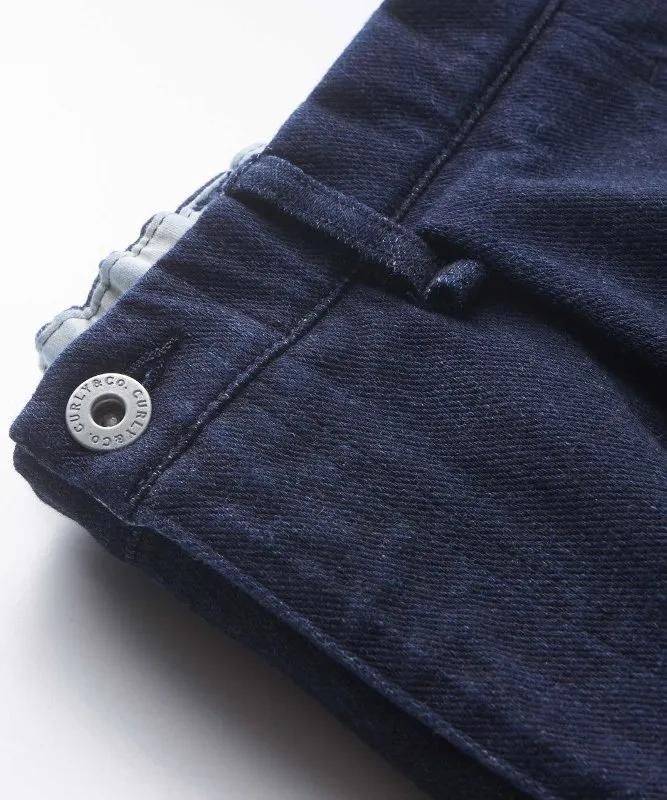 CURLY DENIM 1TUCK EZ TAPERED SLACKS |one washed- - セレクト
