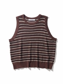 <img class='new_mark_img1' src='https://img.shop-pro.jp/img/new/icons13.gif' style='border:none;display:inline;margin:0px;padding:0px;width:auto;' />SandWaterrRESEARCHED KNIT VEST(C,L MIX YARN BORDER)/֥饦