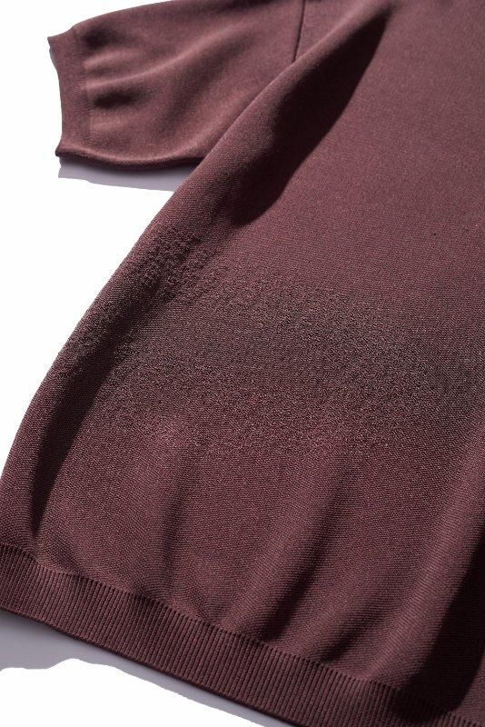 トップス SandWaterr RESEARCHED KNIT POLO SS SandWaterr / RESEARCHED KNIT POLO SS COTTON LINEN MIX YARN