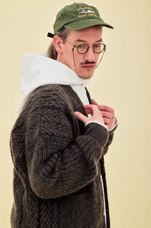 YASHIKI Sekkei mohair Cardigan | ブラウン - セレクトショップ