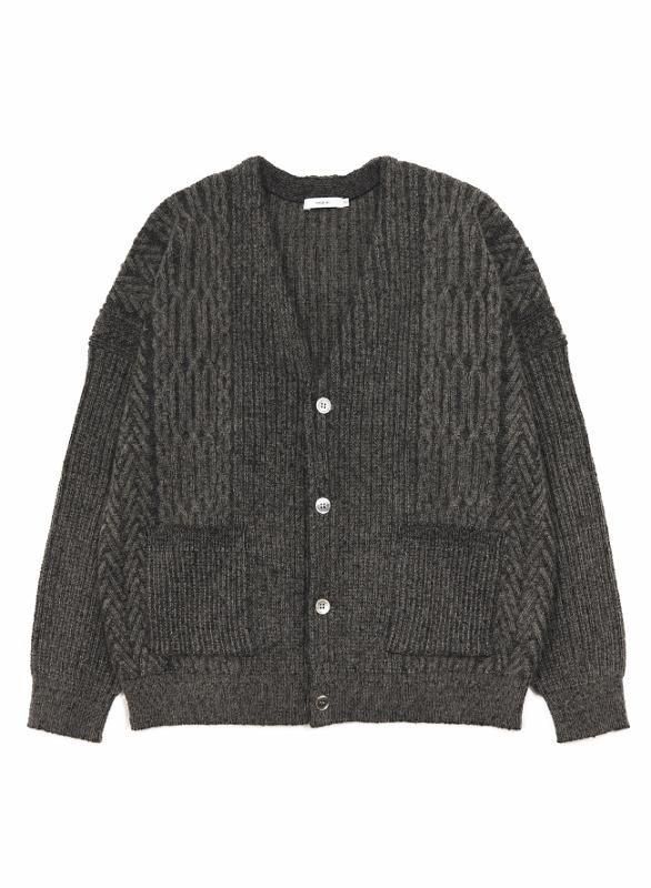 YASHIKI Sekkei mohair Cardigan | ブラウン - セレクトショップ
