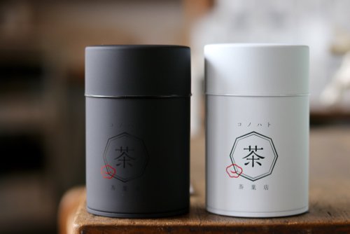 オリジナル茶缶　梅紋かぶせ缶（S） - コノハト茶葉店