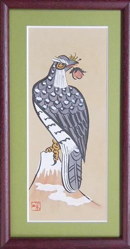 高い信頼 厚い信頼 - （30×15） 『富士に鷹』 泥地肉筆額 大津絵の店 Shop Online 絵画+タペストリー