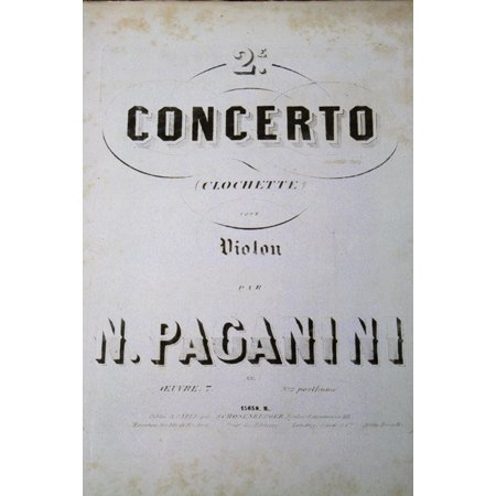 パガニーニ 《ヴァイオリン協奏曲第2番『ラ・カンパネラ』》 1850年頃 - アンティーク楽譜や、フランスアンティーク、ヨーロッパ紙ものの通販  【アンサンブル・アンティーク】