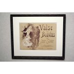 ジュール シェレ　オリジナルリトグラフ　楽譜”ブロンド髪女のワルツ”　1890年