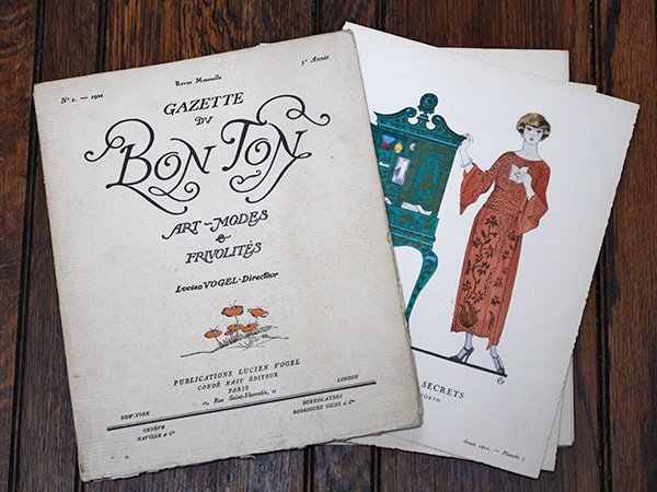 ファッション雑誌『ガゼット デュ ボントン』　1922年1号　完本 - アンティーク楽譜や、フランスアンティーク、ヨーロッパ紙ものの通販  【アンサンブル・アンティーク】