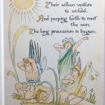 リトグラフ　絹の衣服　『フローラの饗宴』より　ウォルター・クレイン 1895年　Ｂ