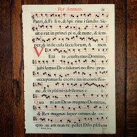 グレゴリオ聖歌　1700年頃　活版印刷　一葉　Ａ