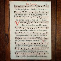 グレゴリオ聖歌　1700年頃　活版印刷　一葉　Ｂ