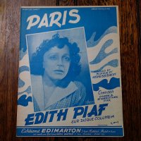 ピアフ，エディット　Paris　パリ　1949年　アンティーク楽譜