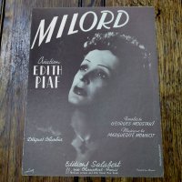 ピアフ，エディット　Milord　ミロール　1959年　アンティーク楽譜
