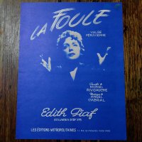 ピアフ，エディット　La Foule　群衆　1953年　アンティーク楽譜