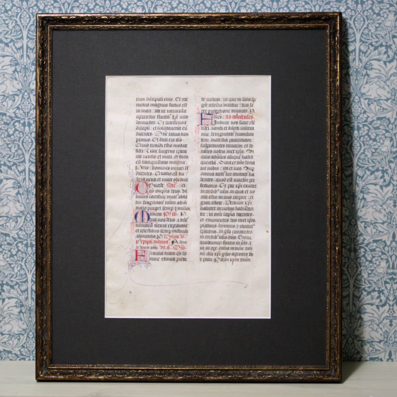“15世紀 時祷書 手書き写本 羊皮紙 ” 一葉 - アンティーク楽譜や 