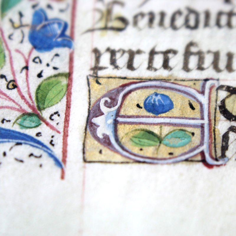 中世時祷書 フランス装飾写本 15世紀頃 零葉 Ｃ/Ｏ - アンティーク楽譜 