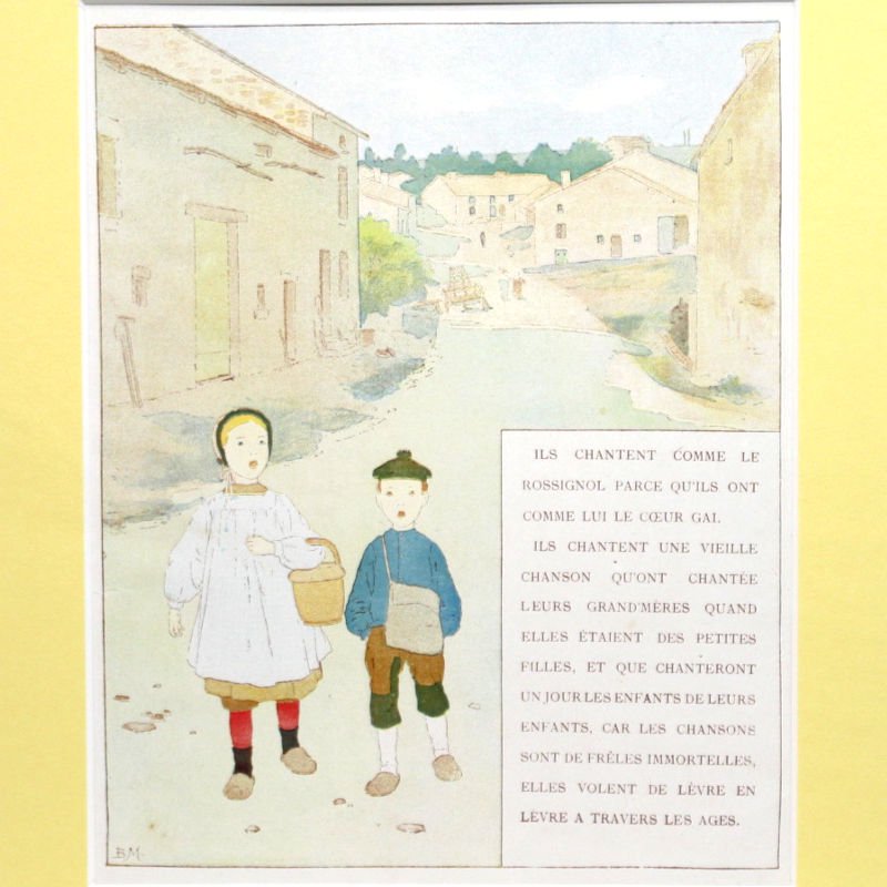 ブーテ・ド・モンヴェル　勇気　『我々の子どもたち』　c.a.1900年 - アンティーク楽譜や、フランスアンティーク、ヨーロッパ紙ものの通販  【アンサンブル・アンティーク】