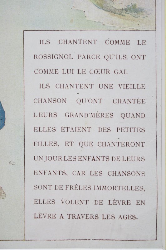 ブーテ・ド・モンヴェル　勇気　『我々の子どもたち』　c.a.1900年 - アンティーク楽譜や、フランスアンティーク、ヨーロッパ紙ものの通販  【アンサンブル・アンティーク】