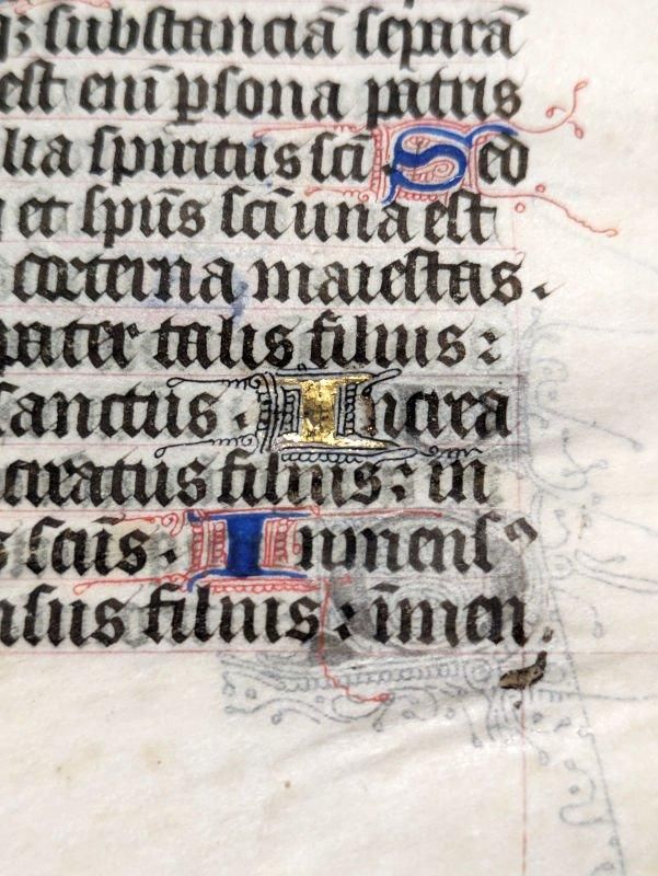 時祷書 装飾写本 フランス 零葉 c.a.1420-50年 F