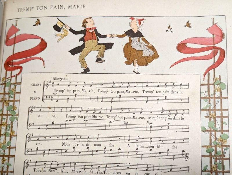No.188 アンティーク　古書　洋書　絵本　楽譜　フランス　シャンソン　童謡 20世紀フランスのシャンソン Vol.2》 楽譜 - 輸入楽譜