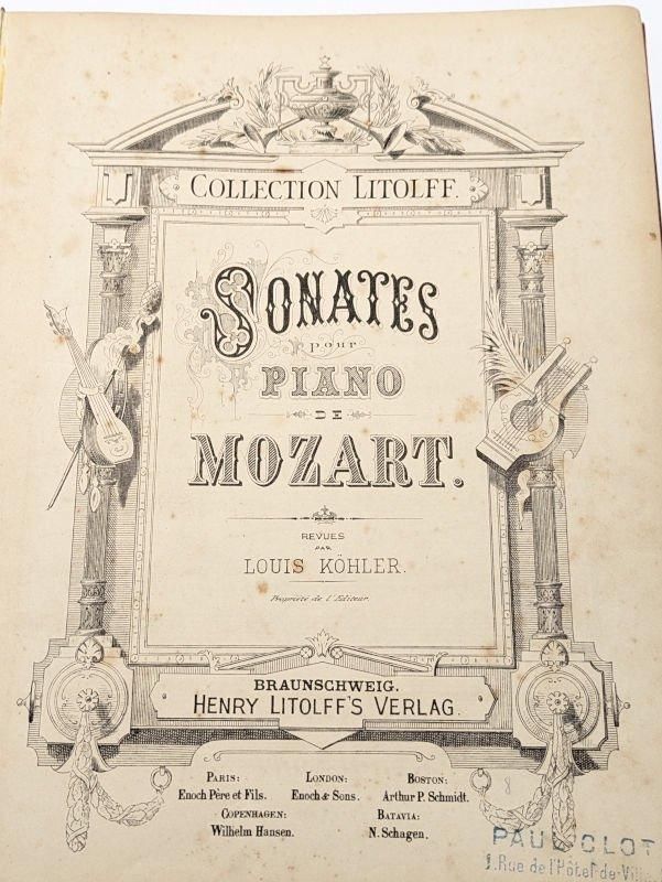 モーツァルト ピアノソナタ全集 1800年代後半 アンティーク楽譜