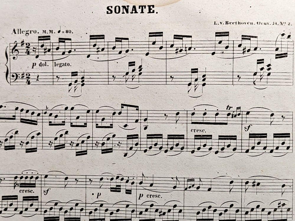 ベートーヴェン ピアノソナタ 第10番ト長調 作品14-2 c.a.1850年