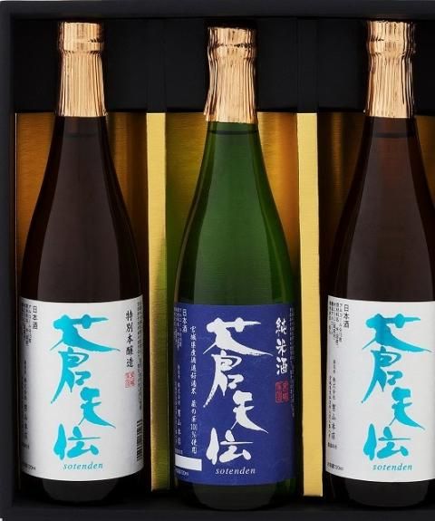 男山本店 蒼天伝ギフトセット ( 特別純米酒 / 純米酒 / 特別本醸造 ) 720ml × 3本入り