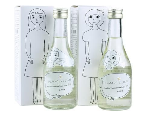 角星 NAMIとUMI (300ml 2本セット) 低アルコール純米吟醸酒 (クリアケース入り)