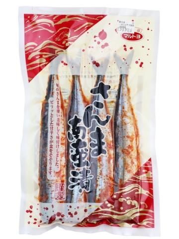 マルトヨ食品【さんま南蛮漬け】(1袋4切入)|気仙沼港に水揚げされた新鮮なさんまに甘口・辛口の二つの唐辛子をブレンド※クール便発送