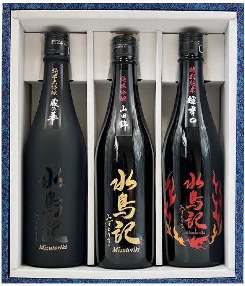 水鳥記セット 24-D（純米大吟醸酒 蔵の華／純米吟醸酒 山田錦／特別純米酒 超辛口）720ml×各1本 角星 ｜気仙沼の地酒専門店