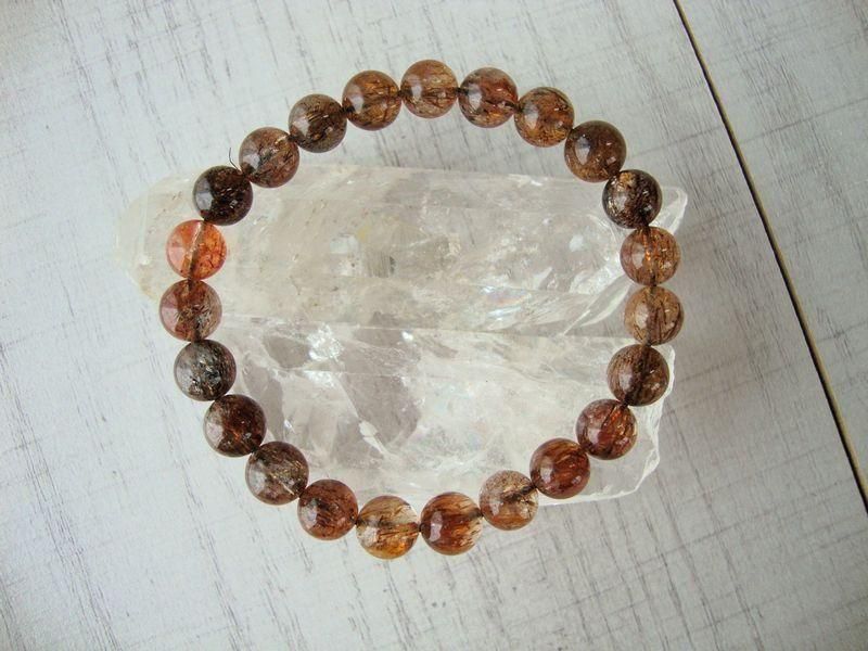 フェリエーテッドマイカ・イン・クォーツBR002 - クリスタル天虹