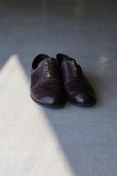 GUIDI Front-Zip Slip-on KANGAROO Full Grain CHOCOLATE